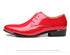 Elegant Oxford Dress Shoes for Men - Luxurious Patent Leather Formal Footwear for Weddings and Office Events, Sizes 38-48, Soft Rubber Outsole and Pointed Toe Design